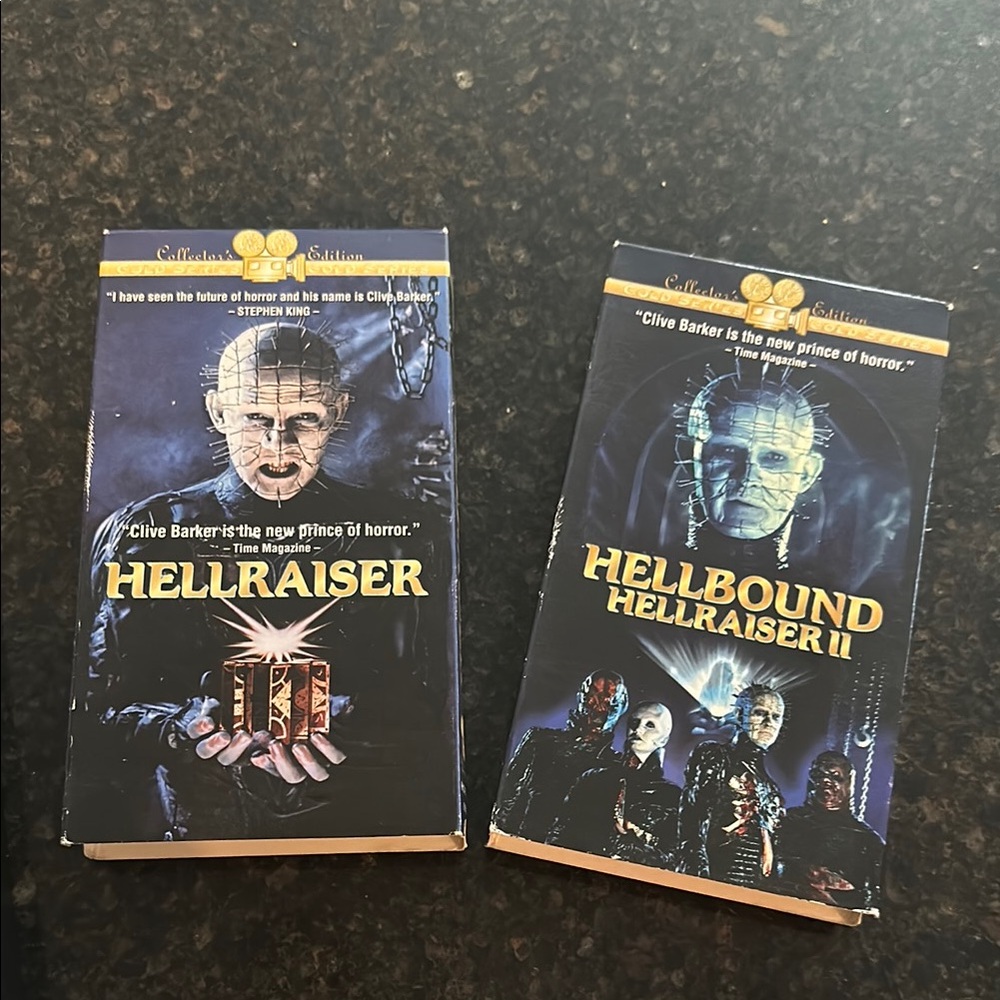 Hellraiser and Hellbound Hellraiser II VHS Set